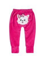 Mijão (Culote) Bebê em Plush com Bordado Gatinha