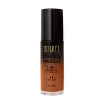 Milani Conceal + Perfect 2 em 1 Chestnut 13 - Base Líquida 30ml