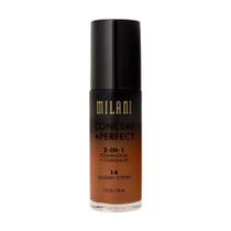 Milani Conceal + Perfect 2 em 1 Golden Toffee 14 - Base Líquida 30ml