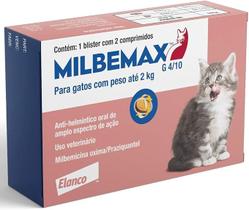 Milbemax elanco para gatos de ate 2 kg 2 cps Milbemax elanco para gatos de ate 2 kg 2 cps