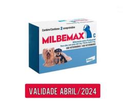 Milbemax P/ Cães Até 5kg C/ 2 Comp