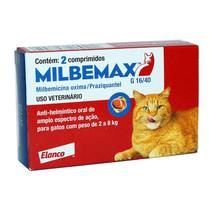 Milbemax Vermífugo Para Gatos De 2kg A 8kg C/ 2 Comprimidos - ELANCO