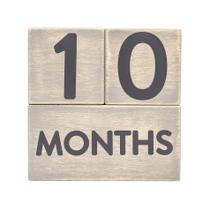 Milestone Age Blocks Pearhead Wooden para bebê Photo Grey