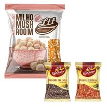 Milho de Pipoca Mushroom 1kg Especial Combo Ganhe 2 Temperos