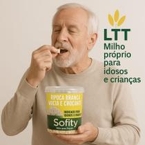 MILHO PARA PIPOCA BRANCA De Idoso 1 kilo PRÓPRIO PARA CRIANÇAS E IDOSOS - Super Linha Premium Mais T