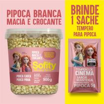 Milho Para Pipoca Branca Sofity No Pote 900g Rosa Exclusivo Para Menina - Super Linha Premium Mais T