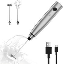 Milk Frother Laposo Recarregável Portátil Elétrico Cinza