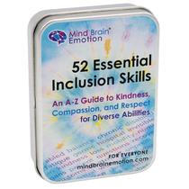 Mind Brain Emotion 52 Habilidades essenciais de inclusão - Guia de A a Z sobre bondade, compaixão, respeito pela diversidade e deficiências - Cartões educacionais e defensor da saúde para ensinar empatia às crianças