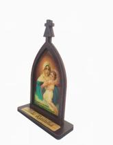 Mine Capela Capelinha Madeira Mãe Rainha Pequeno 10,5cm Mine Capela Capelinha Madeira Mãe Rainha Pequeno 10,5cm