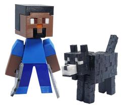 Minecraft - Black Edition com Lobo Preto e acessórios - 3dPrinted