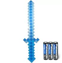 Minecraft Espada Diamante Com Luz E Som 37Cm Minecraft Espada Diamante Com Luz E Som 37Cm