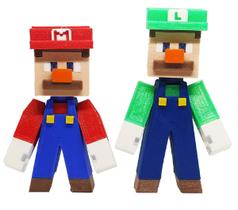 Minecraft - Mario Bros E Luigi - 3dPrinted