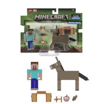 Minecraft Vanilla 2 Figuras Steve e Burro - Mattel Minecraft Vanilla 2 Figuras Steve e Burro - Mattel