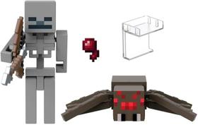 Minecraft Vanilla Figuras Jockey De Aranha E Esqueleto GTT53 - Mattel (38162)