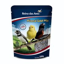Mineral Gold Mix 500g Gritz para Pássaros Curió Canário Coleiro Bicudo Reino das Aves
