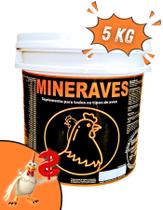 Mineraves 5kg Suplemento para Aves Pintinho Crescimento Postura Galinha Caipira Frango Granja Avicultura