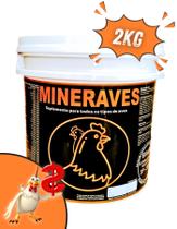 Mineraves Agrocave 2kg Suplemento Mineral para Aves Postura Galinha Pintinho Frango Codorna Pássaros Calopsita