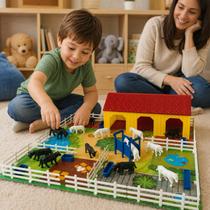 Minha Fazenda Celeiro Infantil Touro Tabuleiro 41 Pçs Montar Minha Fazenda Celeiro Infantil Touro Tabuleiro 41 Pçs Montar