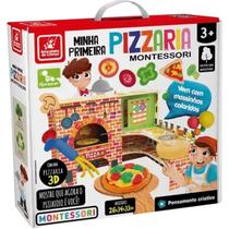 Minha Pizzaria 3d Brinquedo Madeira Massinhas Montessori