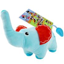 Minha Primeira Pelúcia para Bebê Elefante Azul e Vermelho Fisher Price + Adesivo