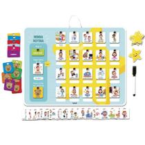 Minha rotina estrelinhas painel interativo 54 peças madeira