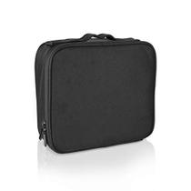 Minhas Caixas de Caridade MCB Portable Professional Organizer Makeup Bag 10", Makeup Artist Train Case, Maquiagem e Cosméticos Kit de Viagem, Impermeável, Preto (Pequeno)