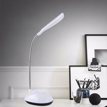 Mini Abajur de Mesa LED Flexível Portátil Sem Fio à Pilha para Estudo e Leitura Branca Bivolt