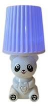 Mini Abajur De Mesa Led Modelo Urso Luminária Noturna Pilha
