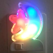 Mini Abajur De Tomada Infantil Luz Led Lua Estrela decoração quarto bebe criança luminária