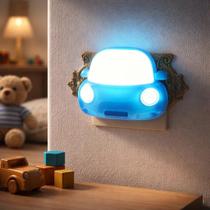 Mini Abajur De Tomada Led Carros Bivolt Infantil