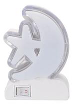 Mini Abajur De Tomada Mini Luminária Led Lua Estrela Bivolt