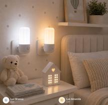 Mini Abajur Led Quarto Bebê Criança 2 Opções de Luz Quente e FRia Noturna Bvt Cor Branco Mini Abajur Led Quarto Bebê Criança 2 Opções de Luz Quente e FRia Noturna Bvt Cor Branco