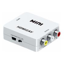 Mini Adaptador Conversor De Hdmi P/ Av Vídeo E Áudio Mini Adaptador Conversor De Hdmi P/ Av Vídeo E Áudio
