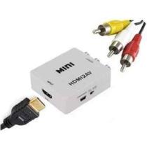 Mini Adaptador Conversor de HDMI para Video Composto 3 RCA Av