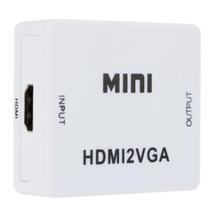 Mini Adaptador Conversor HDMI Para VGA TRansmite Audio E Video