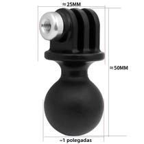 Mini Adaptador de Base de Cabeça Esférica (1 Polegada) para GoPro Hero 13/12/11/10, DJI, SJCAM e Yi 4K