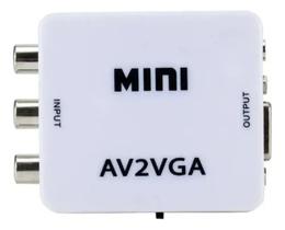 Mini Adaptador De Vídeo Rca Av Para Vga 1080p Conversor