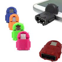 Mini adaptador otg v8 formato android usb - cores