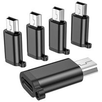 Mini adaptador USB Fidioto USB-C para carga e dados mini-USB 2.0 Mini adaptador USB Fidioto USB-C para carga e dados mini-USB 2.0