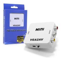 Mini Adaptador Vga2Av Conversor Para Áudio E Vídeo