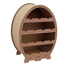 Mini Adega Mdf Cru 6mm para 14 Garrafas com Corte a Laser para Ambiente Residencial Lenobre