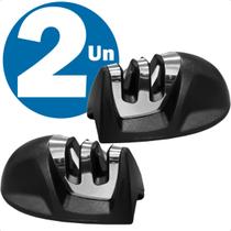 Mini Afiador Amolador De Facas Inox Emborrachada 2 Borda Para Cozinha Culinário