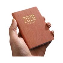Mini Agenda Portátil A7 Em Inglês Com 64 Folhas E 128 Páginas, Calendário Diário Fino E Semanal