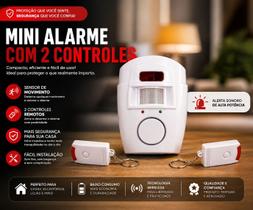 Mini Alarme Residencial Sem Fio com 2 Controles Remotos Mini Alarme Residencial Sem Fio com 2 Controles Remotos