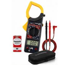 Mini Alicate Amperímetro Digital Corrente AC Portátil LCD Data Hold CAT III 300V Medição Corrente Elétrica Precisão Eletricistas