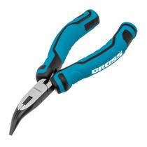 Mini alicate bico meia-cana curvo, reforcado, fosfatizado, 5pol., 125mm, 1pc // gross