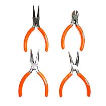 Mini alicate kit 4 peças artesanato bijuteria meia cana corte bico e curvo - Bestfer