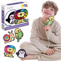 Mini Alinhavo Joguinho De Bolsa Infantil Montessori Madeira Mini Alinhavo Joguinho De Bolsa Infantil Montessori Madeira