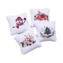 Mini Almofadas De Natal Para Casa De Bonecas, Acessórios De Decoração Para Cenário De Sala De Estar