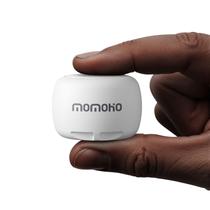 Mini alto-falante Bluetooth MOMOHO tamanho pequeno, mas de ótima qualidade de som, com microfone embutido, alto-falante portátil com emparelhamento TWS para casa/ao ar livre/viagens, smartphone e laptop (branco)